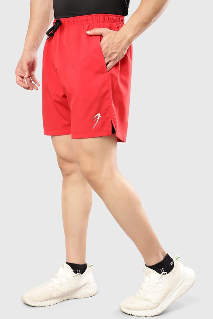 2 in 1 Compression Shorts Red — S