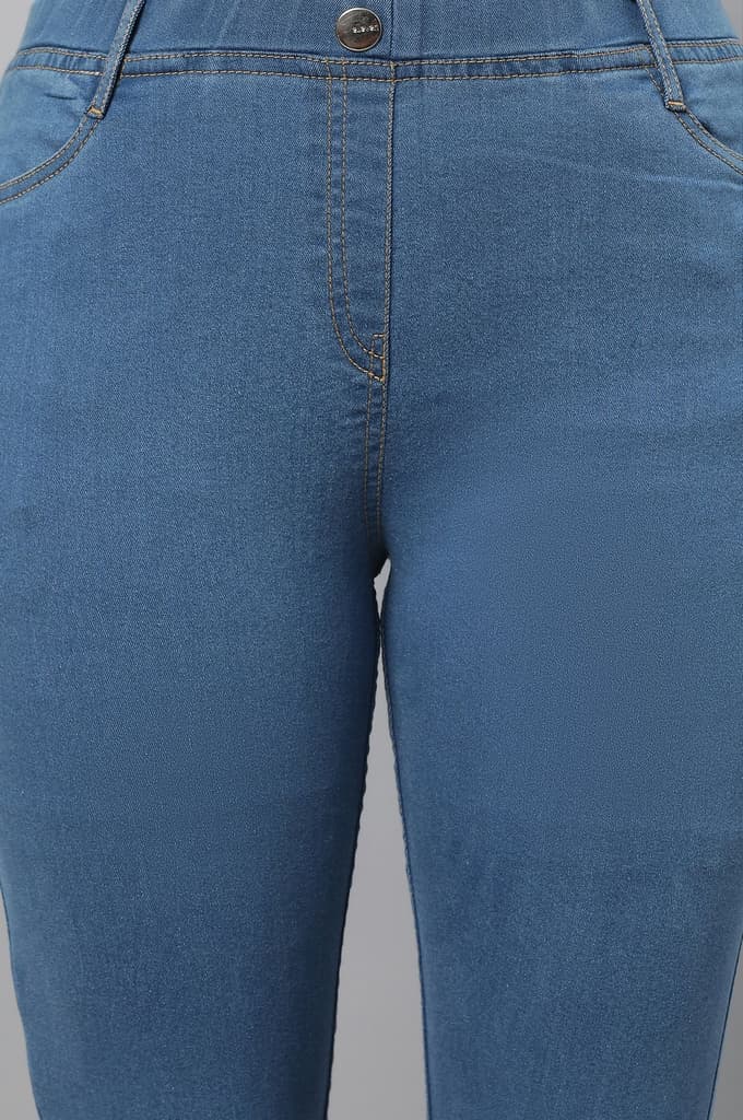 Ice Blue Denim Jeggings — photo 6