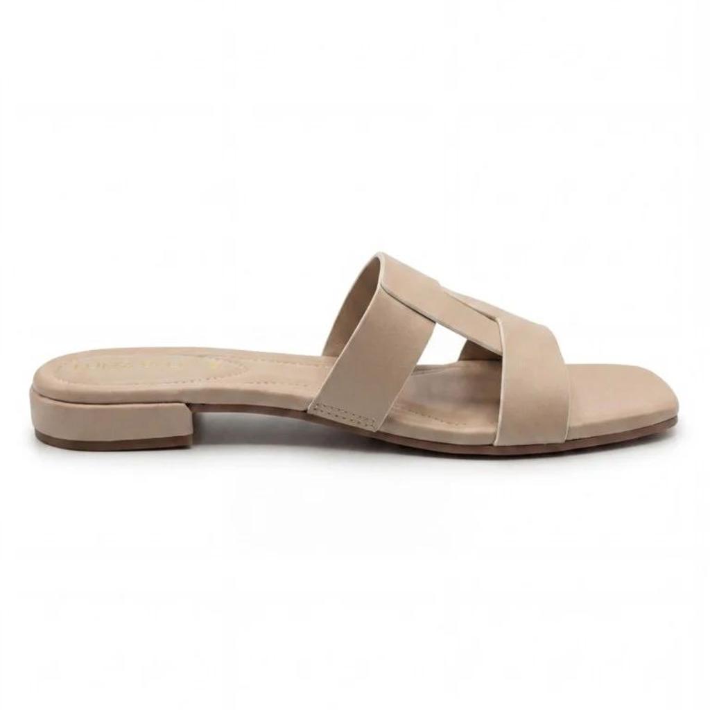 LUNA BLU Blush Pink Lock Pattern Sandals