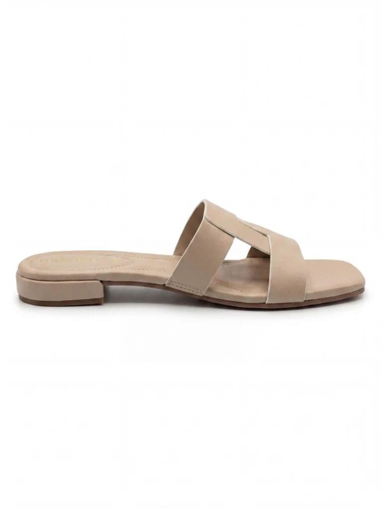 LUNA BLU Blush Pink Lock Pattern Sandals