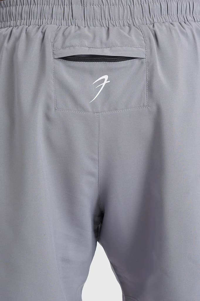 2 in 1 Mesh Shorts Foggy Grey With White — photo 5