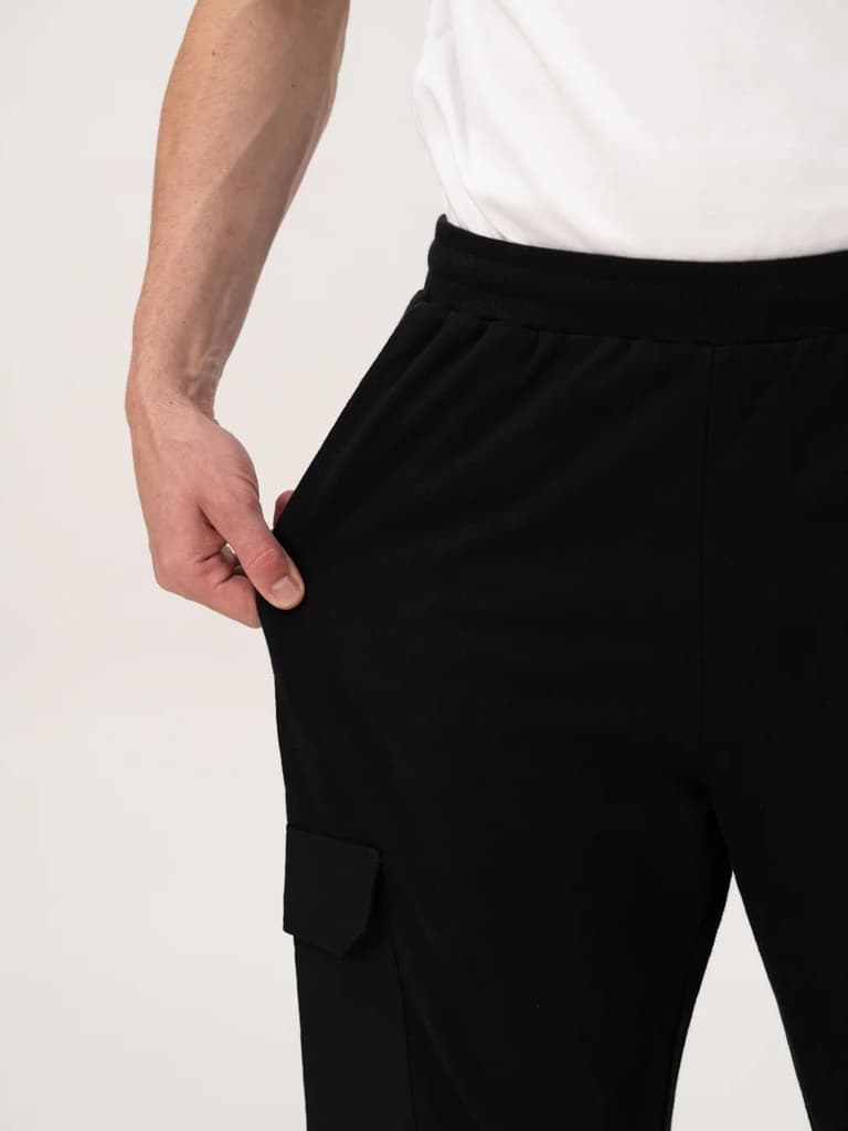 Motion Black Relaxed Fit Cargo Sweatpants — photo 4
