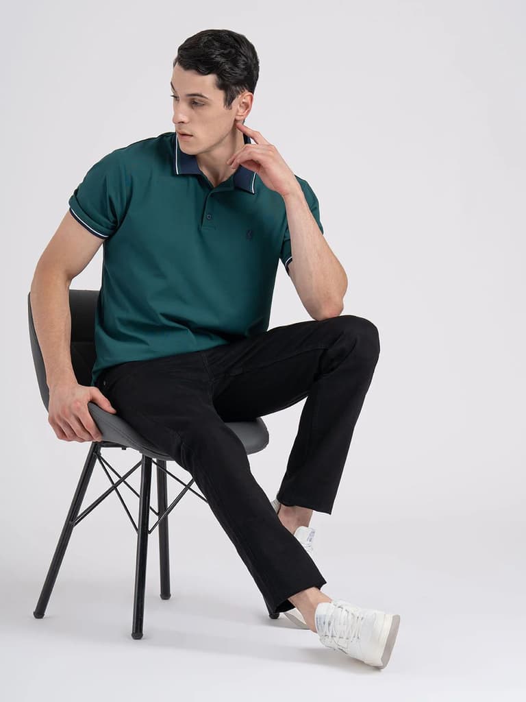 Jacquard Collar Polo T-shirt for Men | Premium Comfort | Sharp Look — photo 5