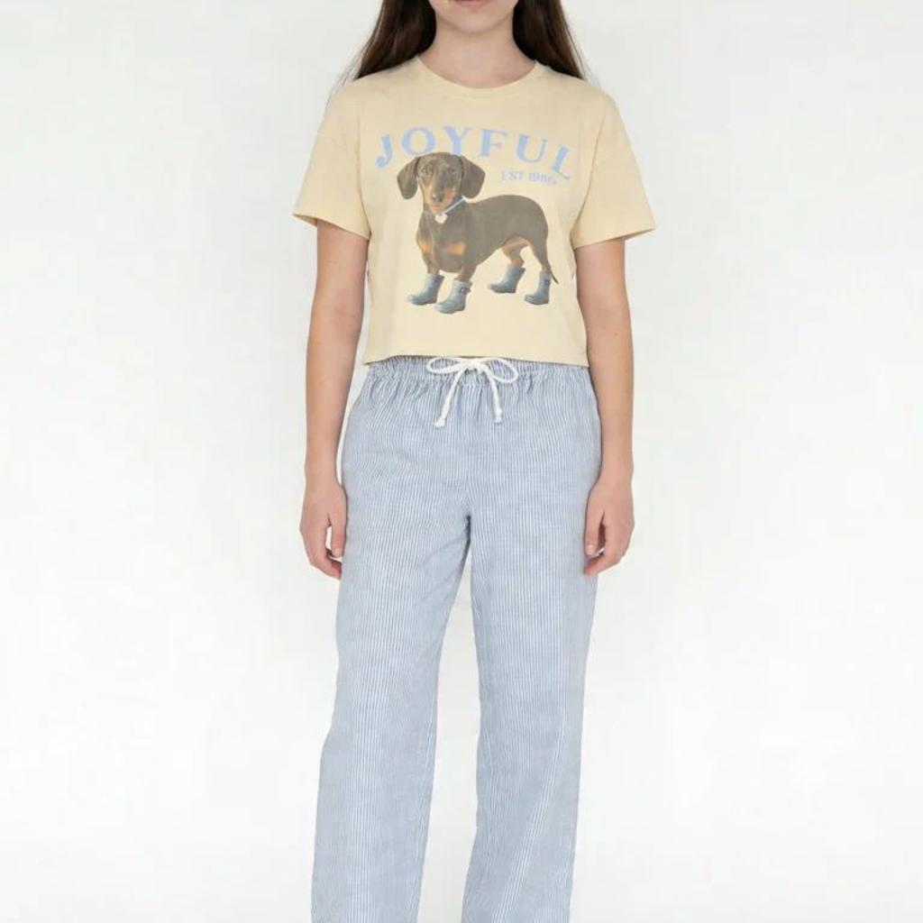 Y&F Kids Girls Yellow Printed Cotton T-Shirt