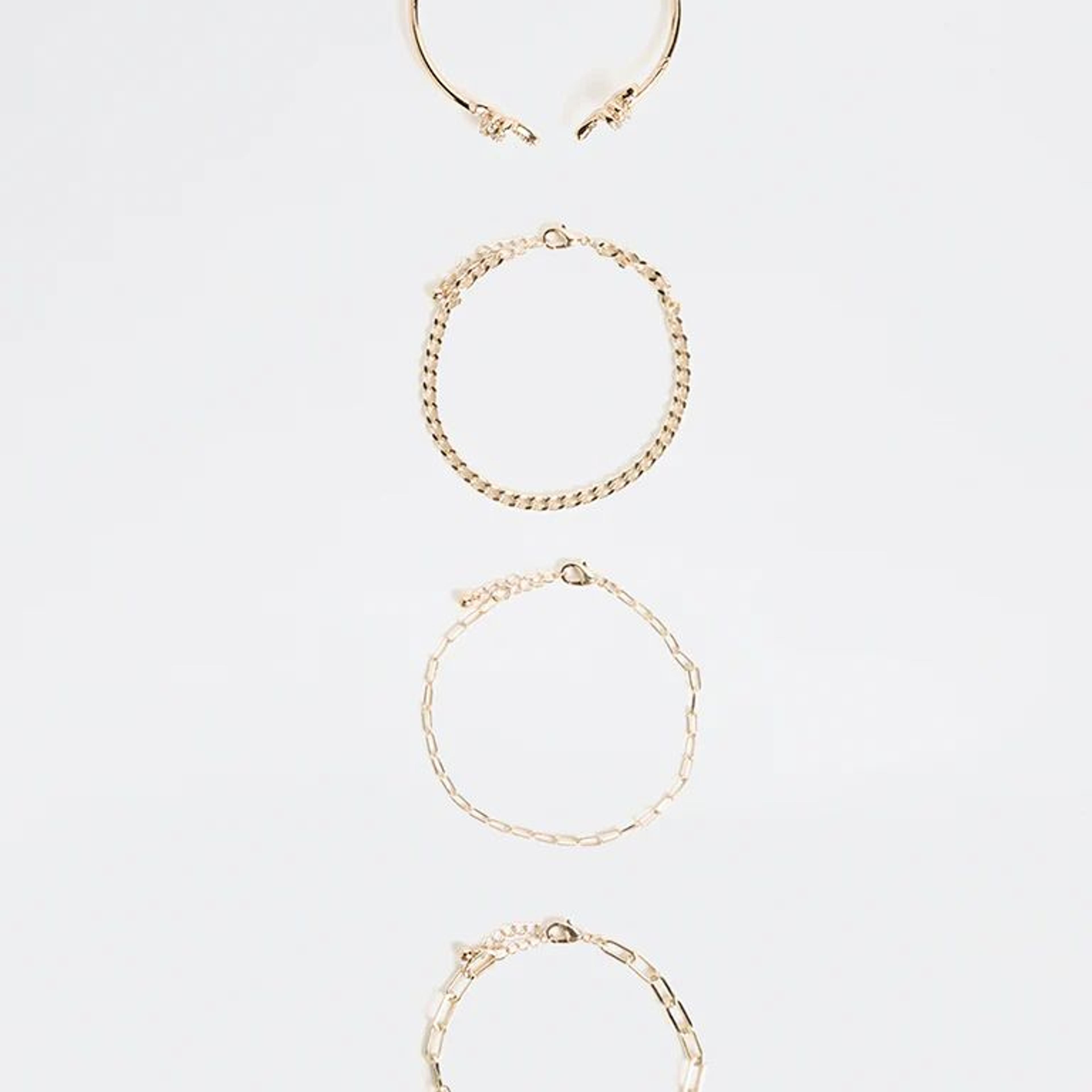 Westside Accessories Gold Knot Stack Bracelets - Pack of 4