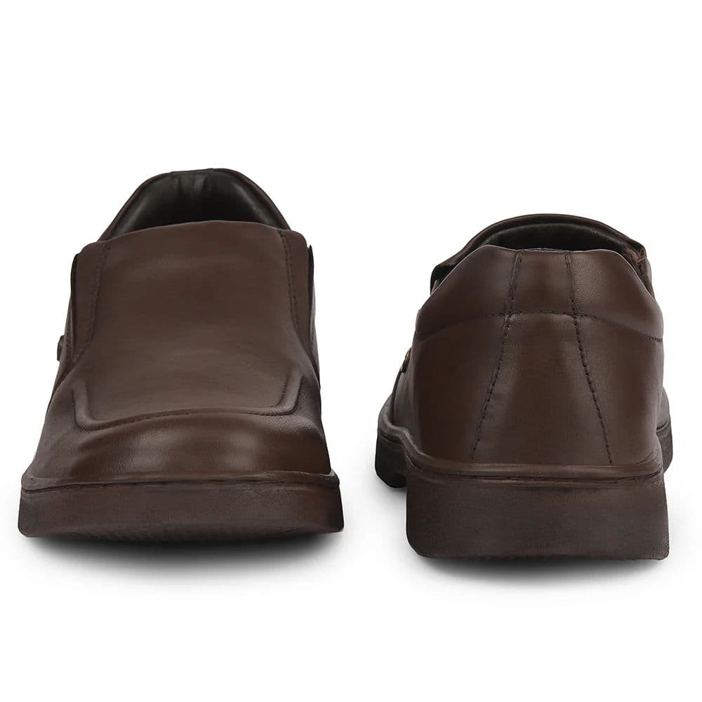 Healers Dark Brown Formal Non Lacing Moccasins For Men 204608AN By Liberty — photo 6