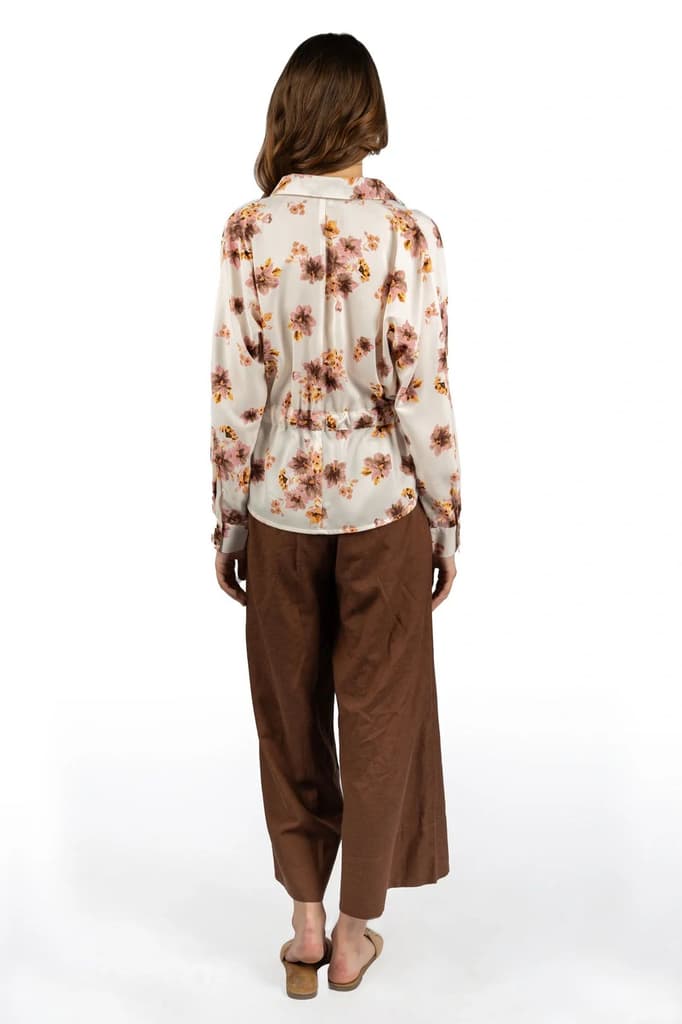 Floral Breeze Off-White Georgette Shirt — photo 2