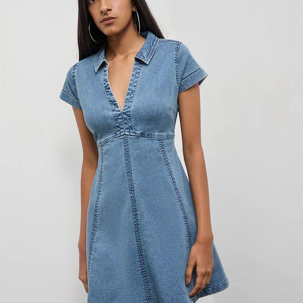 Nuon Blue A-Line Denim Dress
