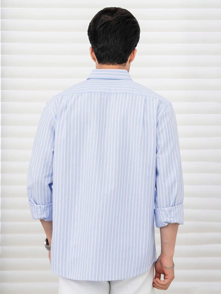 Shirts for Men in Pink | Cotton Oxford Check Full Sleeve Shirt — photo 3