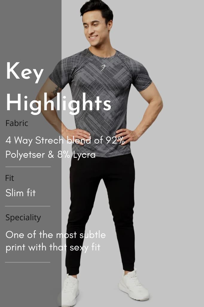 Ozone Jacquard T-shirt Coal — photo 7