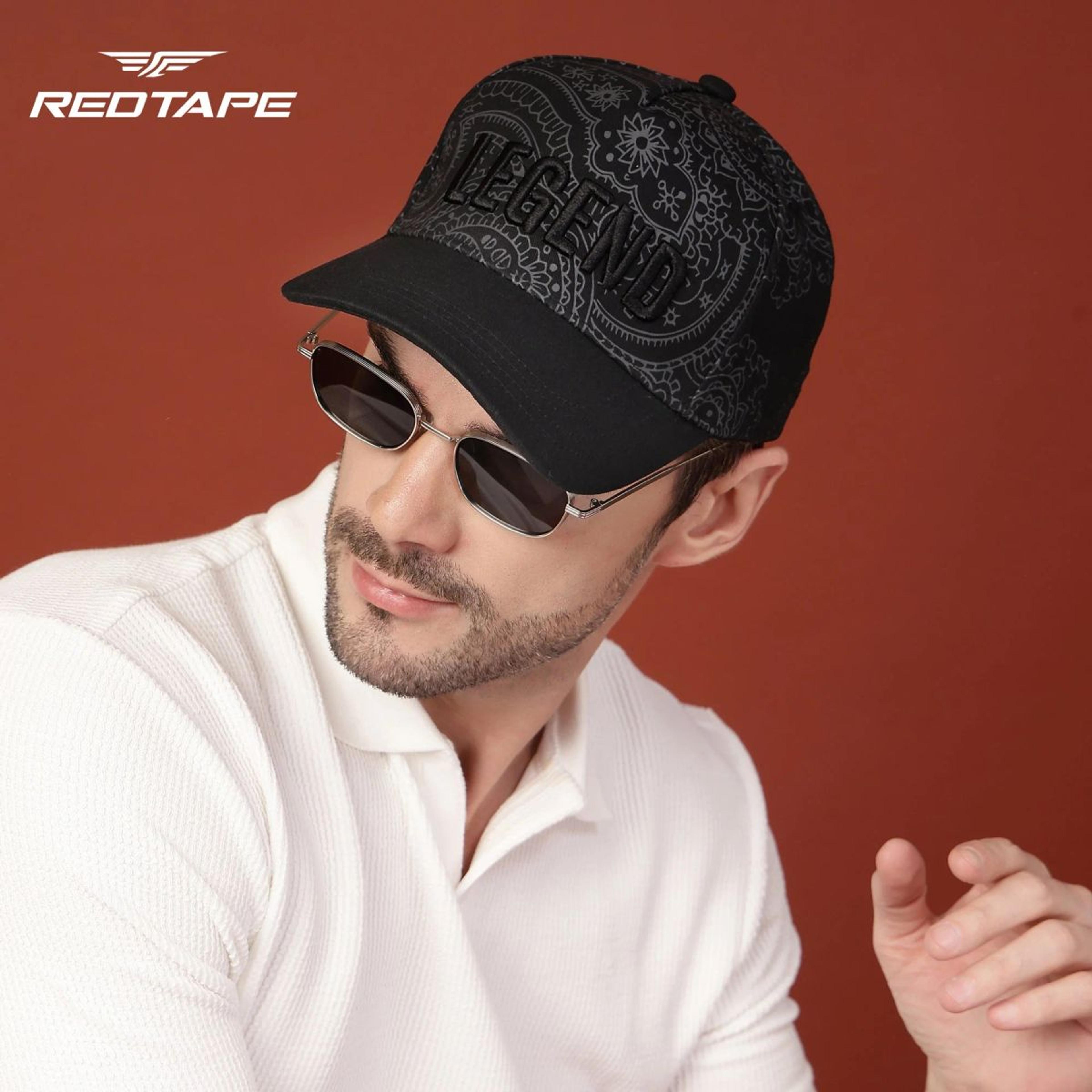 Unisex Black Solid Cotton Twill Baseball Cap with Adjustable Strap