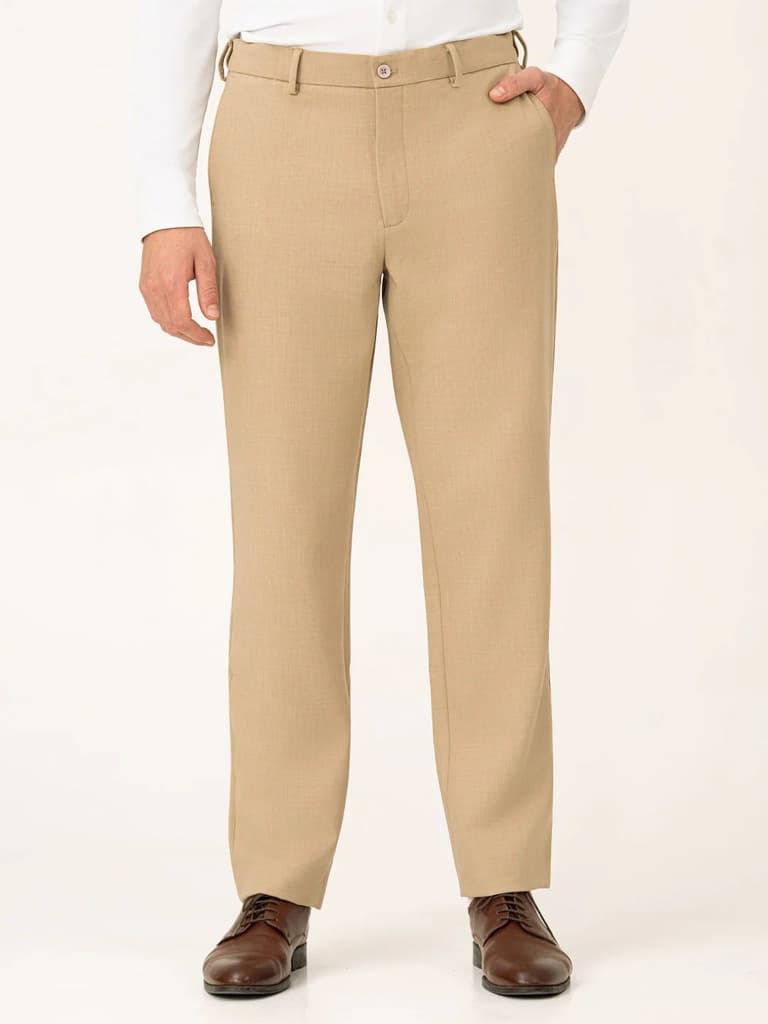 Leadership Khaki Pro.Stretch Formal Trousers