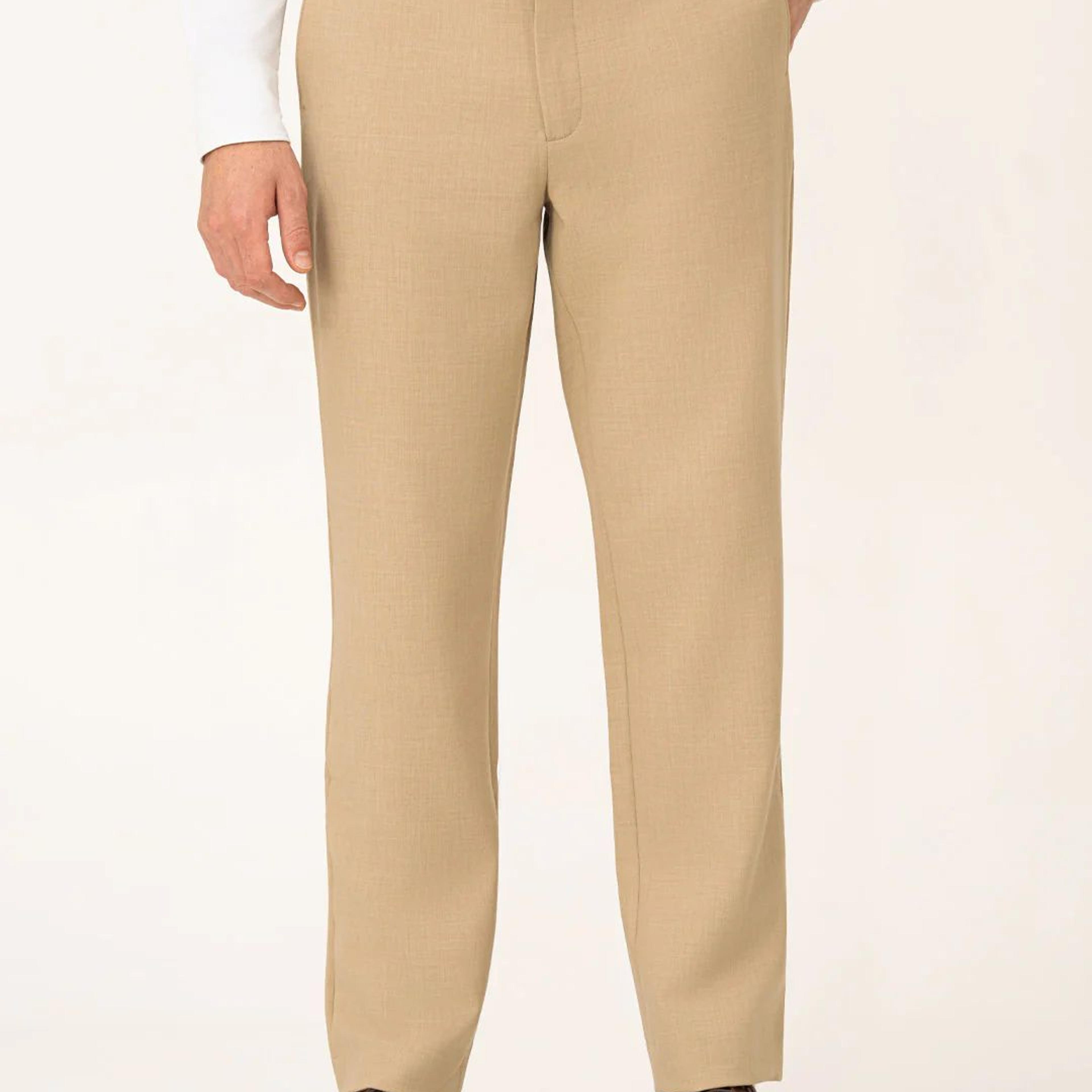 Leadership Khaki Pro.Stretch Formal Trousers