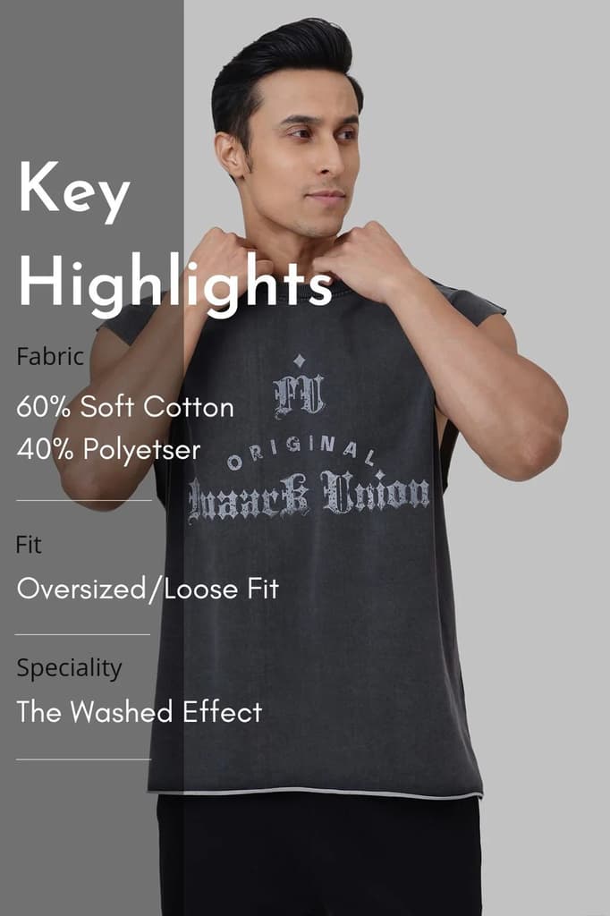 Shadow Washed Capsleeves Tank Dark Grey — photo 8