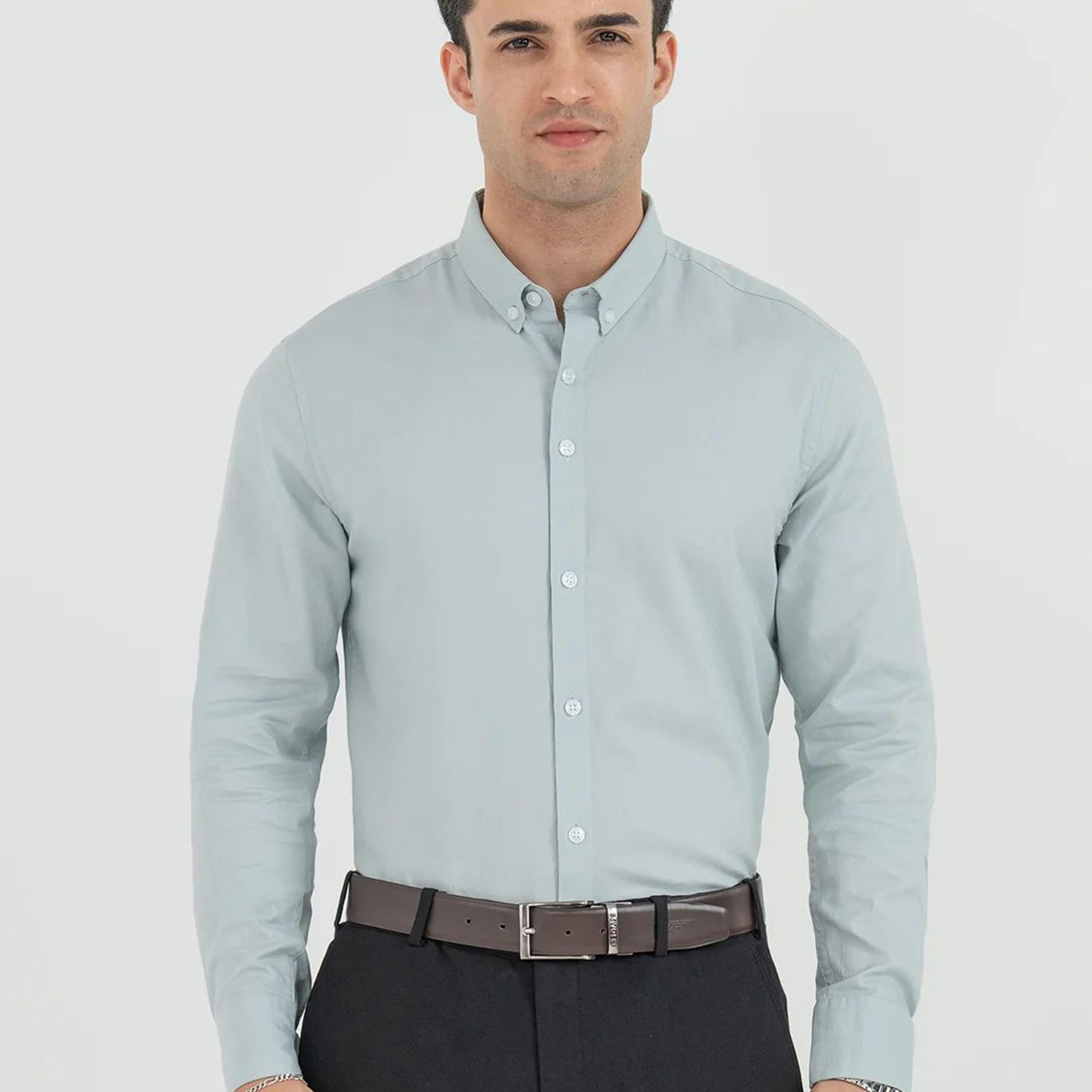 Shirts for Men in Sage | Birdeye Full Sleeve Formal Shirt