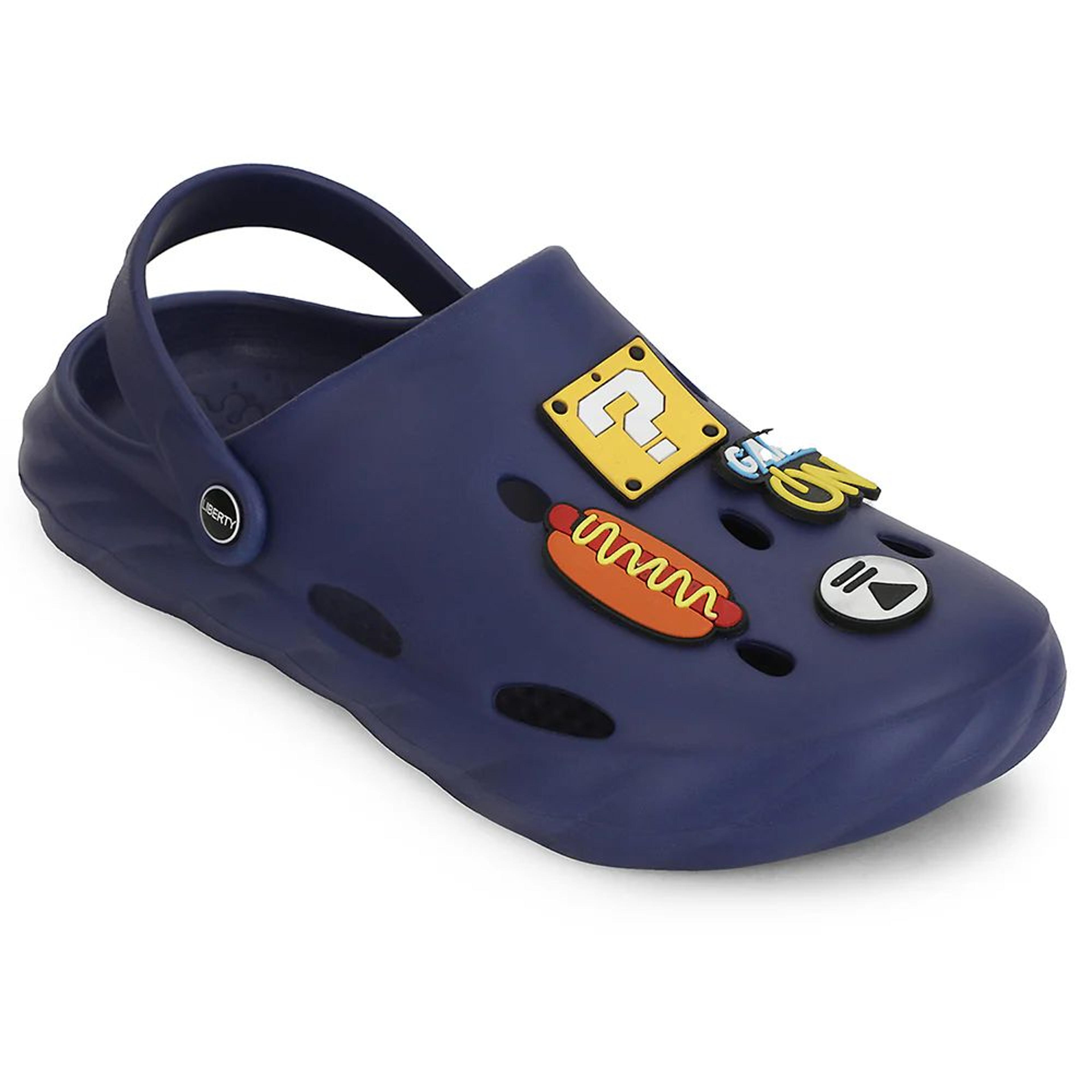 A-HA Navy Blue Casual Clogs For Men BEACHWALKM By Liberty