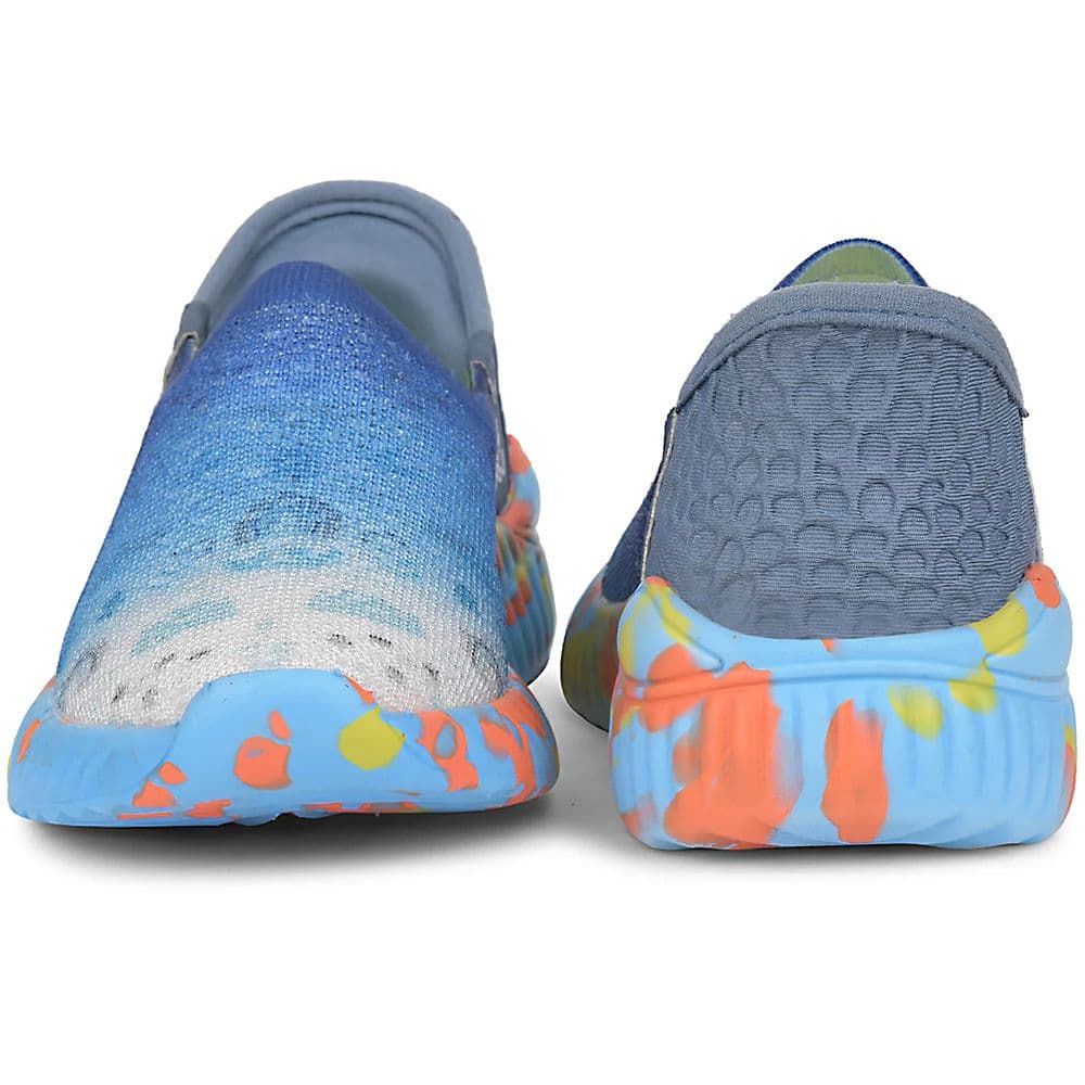 Leap7x Blue Sports Non Lacing Walking Shoes For Kids NITKID-13 By Liberty — photo 6