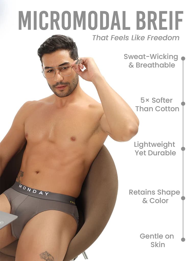 Everyday Expression | Men's Micro-Modal Briefs | Pack Of 7 — photo 3