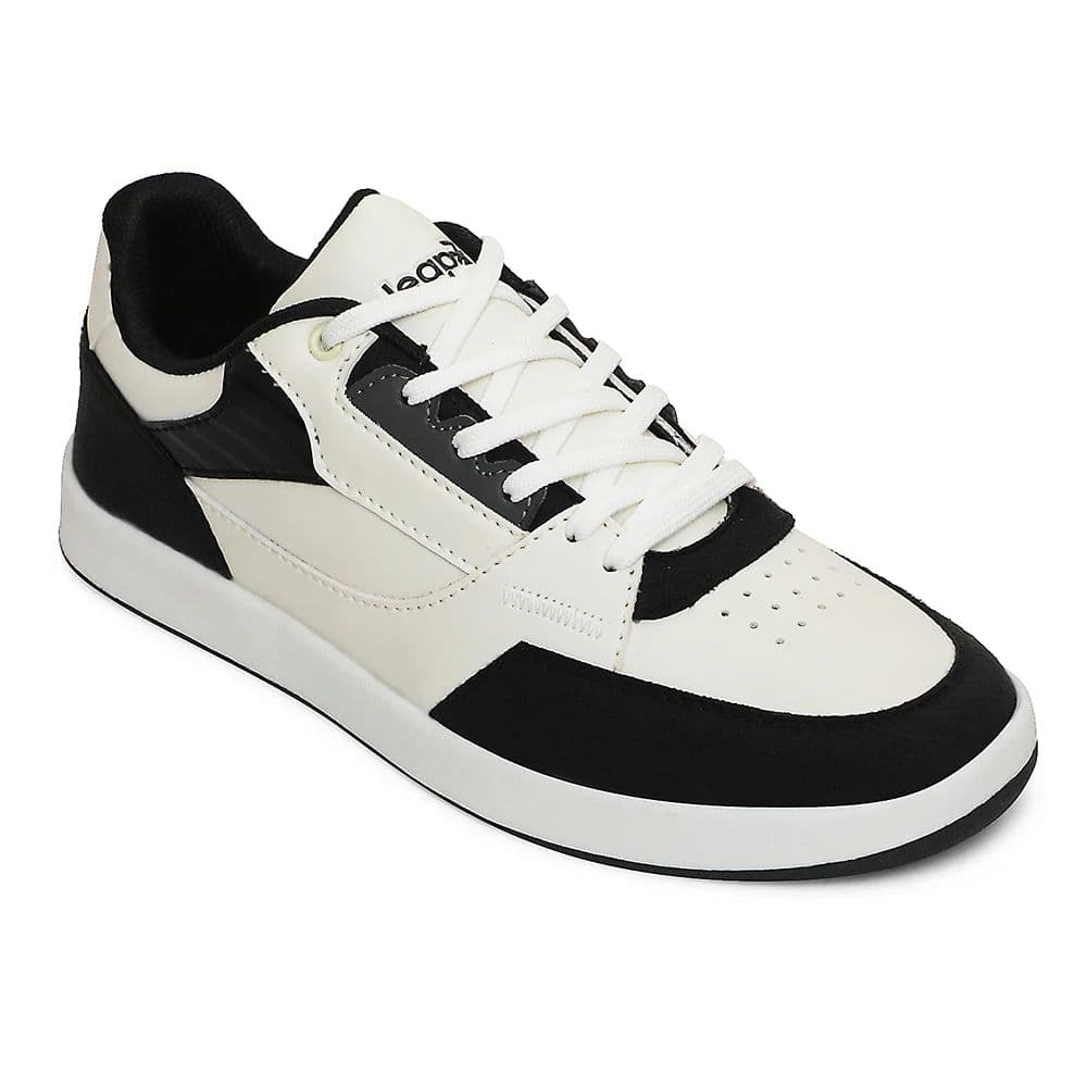 Leap7x White Casual Lacing Sneakers For Men AMAZER-20E By Liberty — 6/40 / White