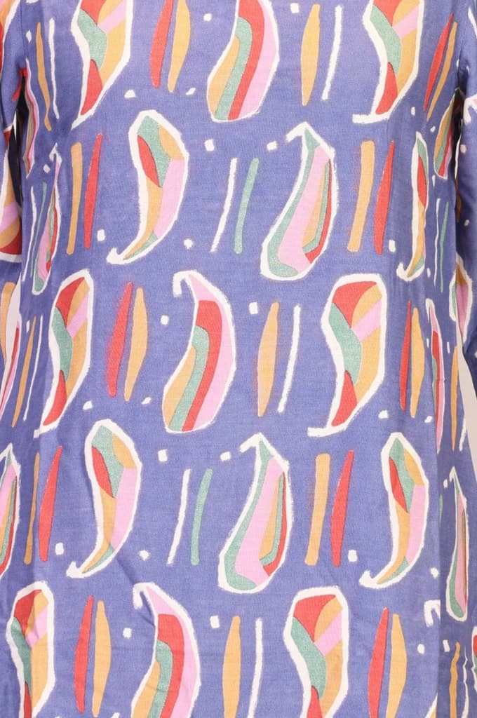 Purple Abstract Straight Kurta — photo 2