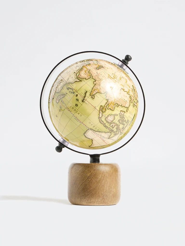 Westside Home Green Wooden Globe — photo 2