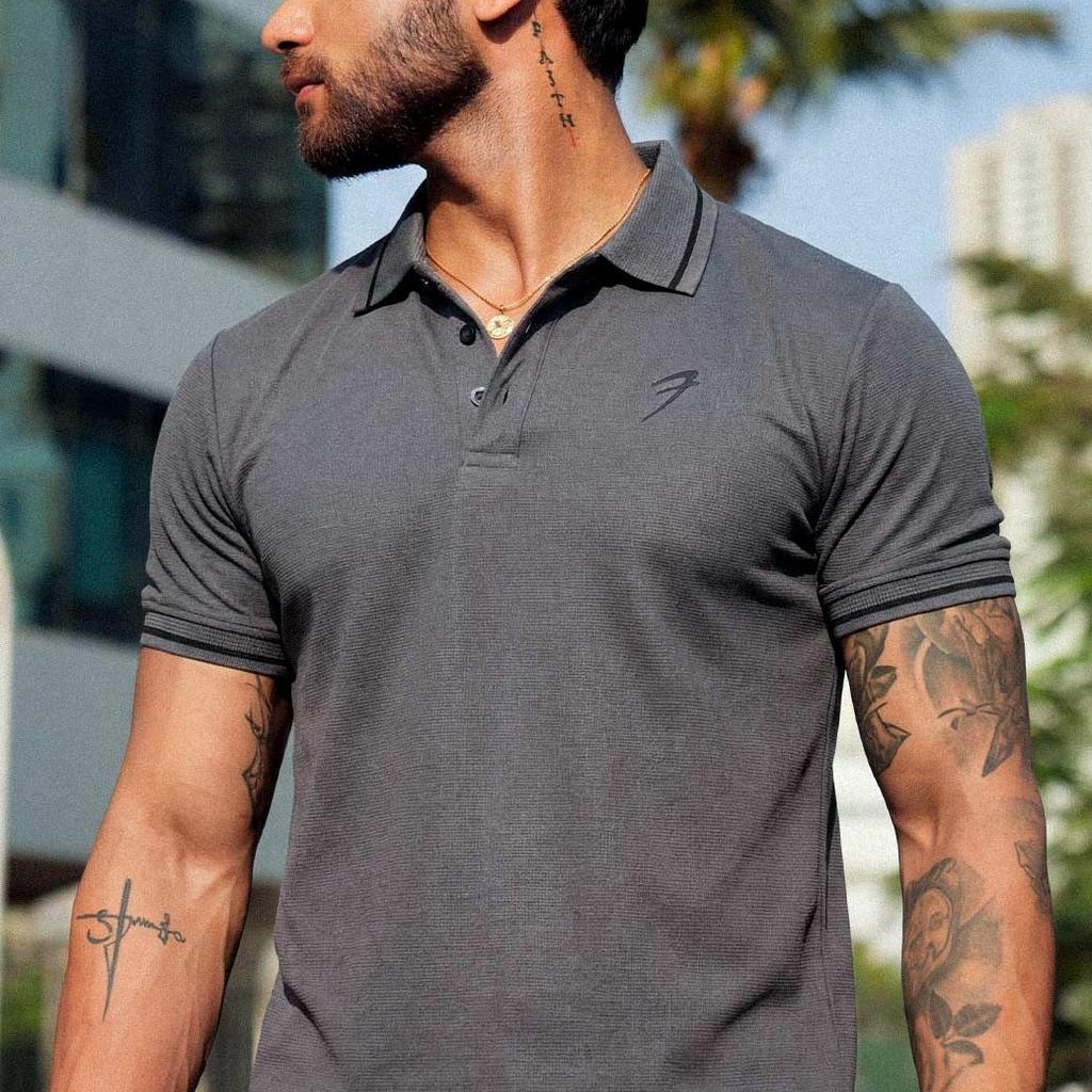 Mark Polo T-shirt Dark Grey