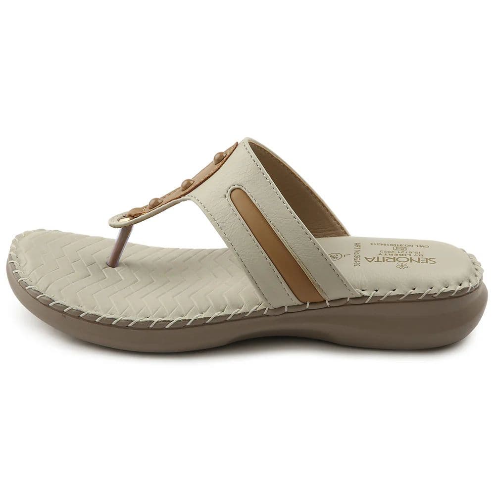 Senorita Cream Casual Slipper For Women S624-02 By Liberty — photo 3