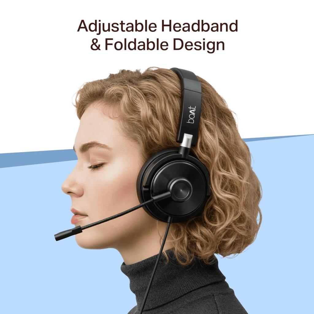 Bassheads 901 Pro | Wired Headset with Retractable Mic, Remote Control & Adjustable Headband