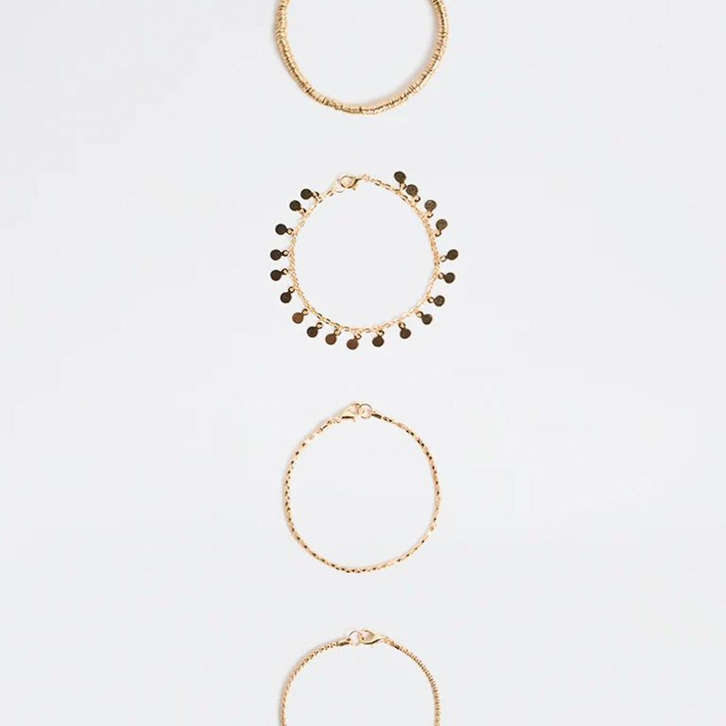 Westside Accessories Gold Stack Bracelets - Pack of 4