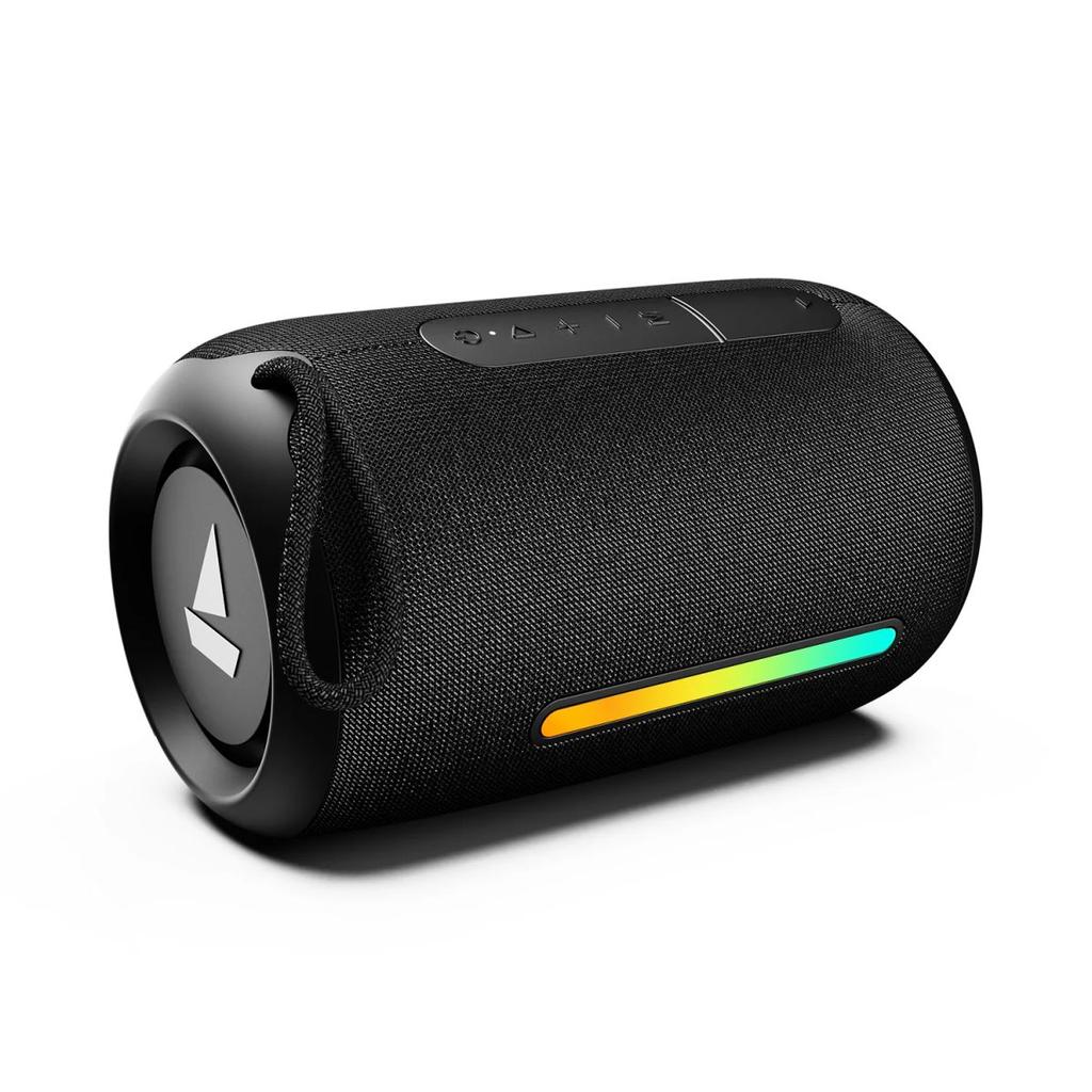 boAt Stone 350 Pro | Portable Bluetooth Speaker with 14W boAt Signature Sound, 12 Hours Playback, RGB LED — Raging Black