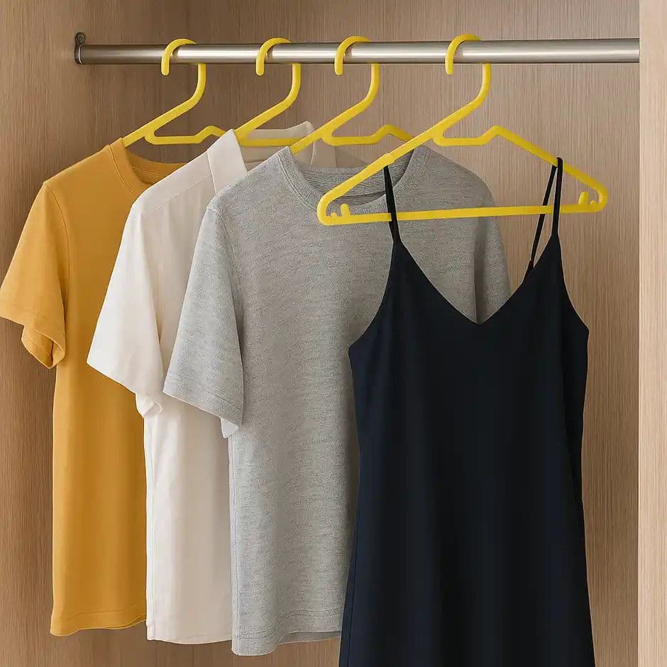 Sinco Super Plastic Cloth Hanger - Pack of 6 pcs - Yellow — photo 3