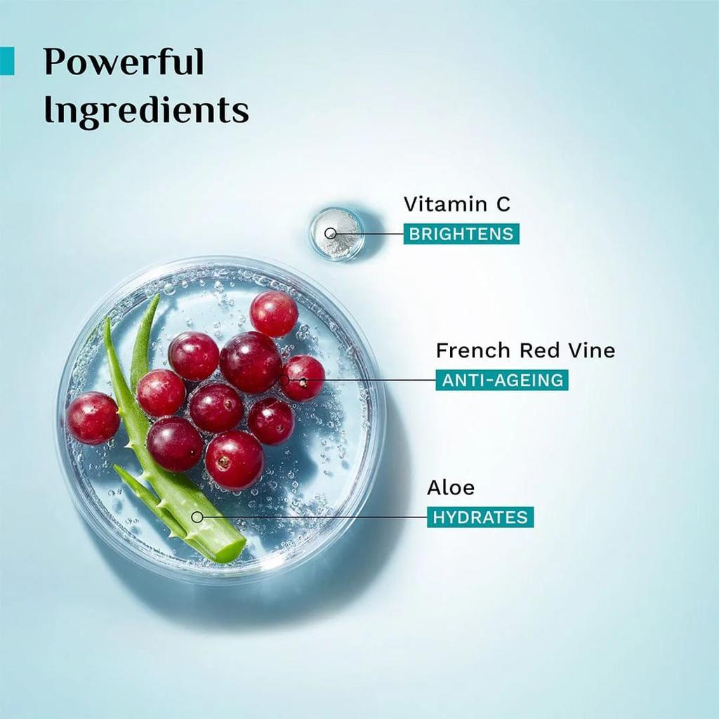 Red Vine Youthful Glow Gel Face Wash with Vitamin C & Aloe