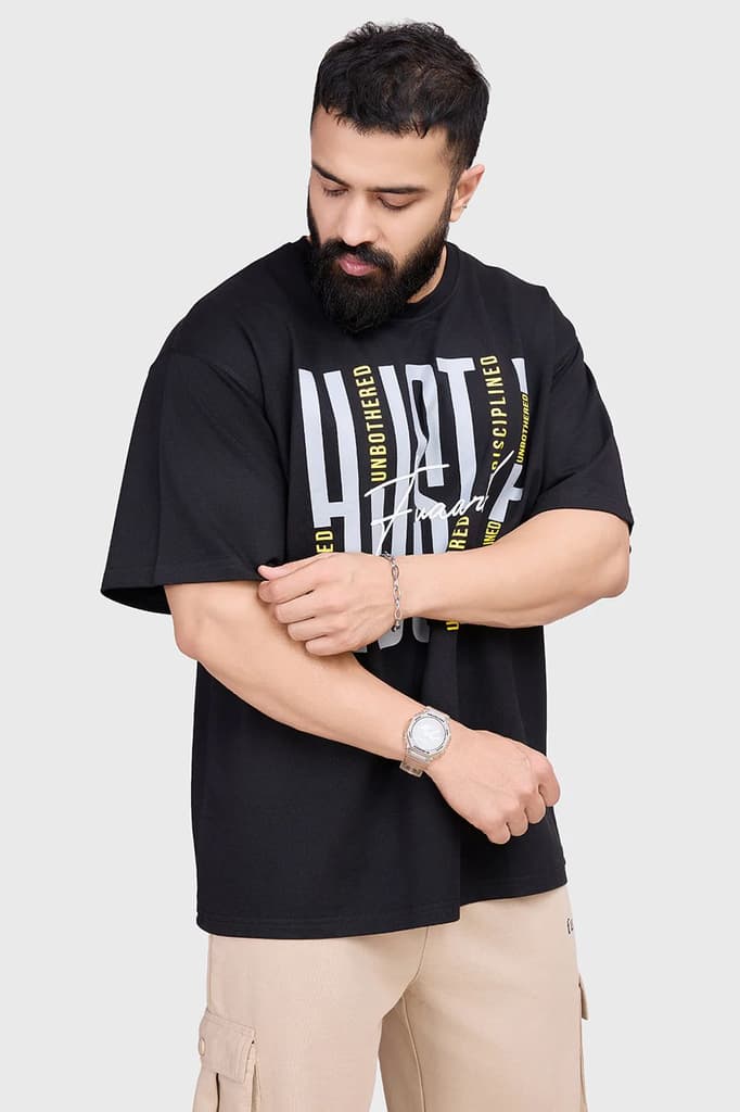 Hustle Oversized T-shirt Black — photo 2