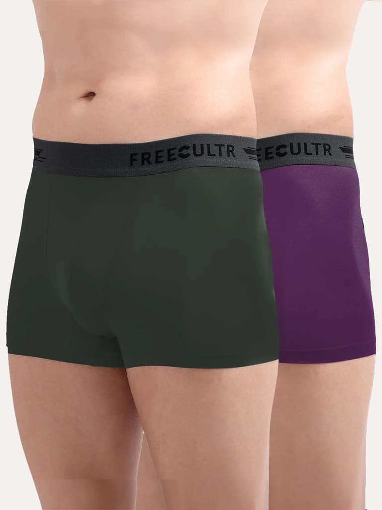 Men's Anti-Bacterial Micro Modal Trunk in Contrast Waistband (Pack of 2) — photo 14