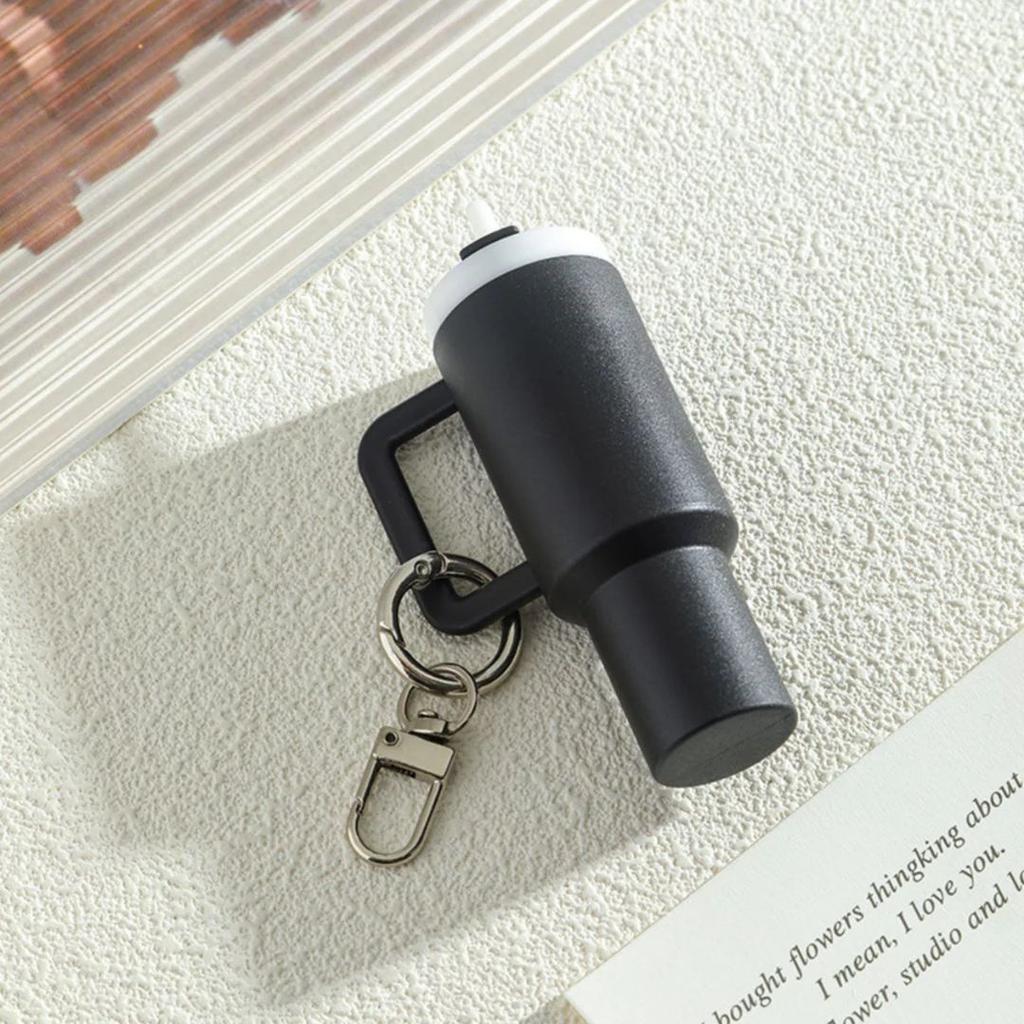 Mini Tumbler Keychain | Tiny Money Holder Keychain — Black