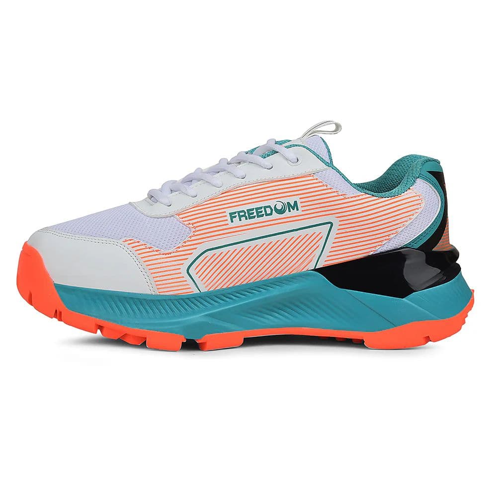 Freedom Orange Sports Lace-Up Cricket Shoes For Men STRIKER-1 By Liberty — photo 3