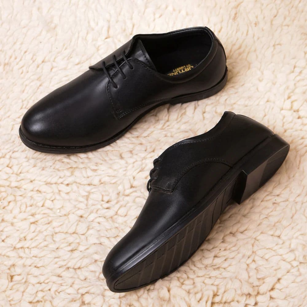 Fortune Black Formal Lacing Derby Shoes For Men MONTRICH-E By Liberty — photo 4
