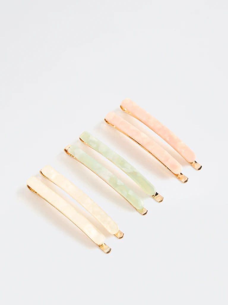 Westside Accessories Multicolour Acrylic Fancy Clips – Pack of 6 — photo 2