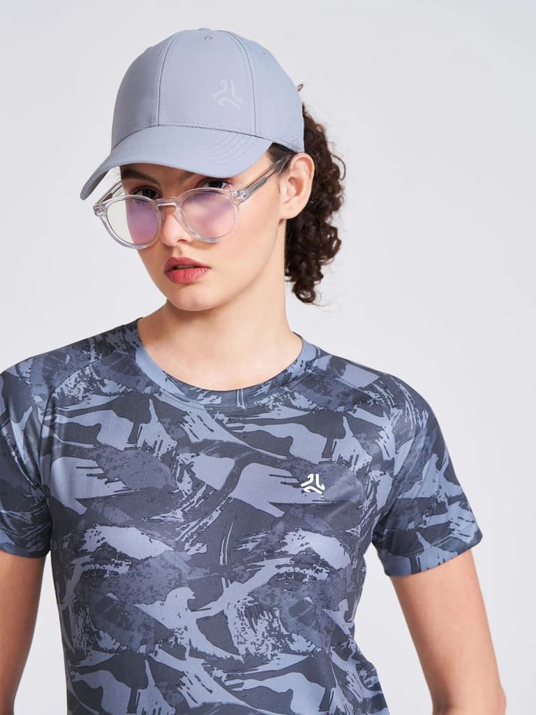 Women's Black Printed Round Neck T-Shirt — photo 2