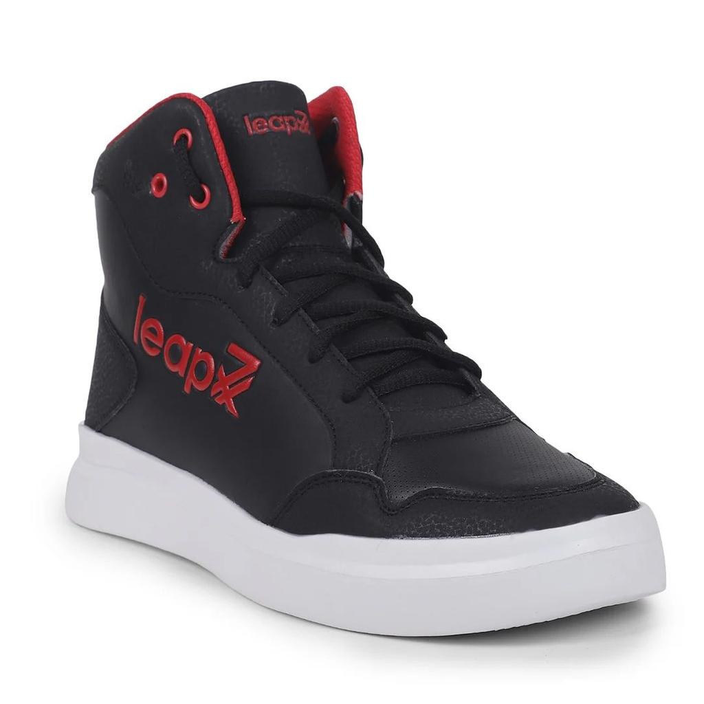 Leap7x Casual Black Lacing Sneakers VENOUR-1E By Liberty