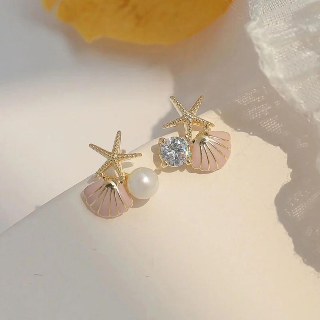 Coastal Charm Earrings | Embellished Stud Earrings — photo 4