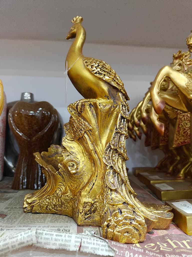 Gold Bird Statue | Decorative | Gilded | Gold