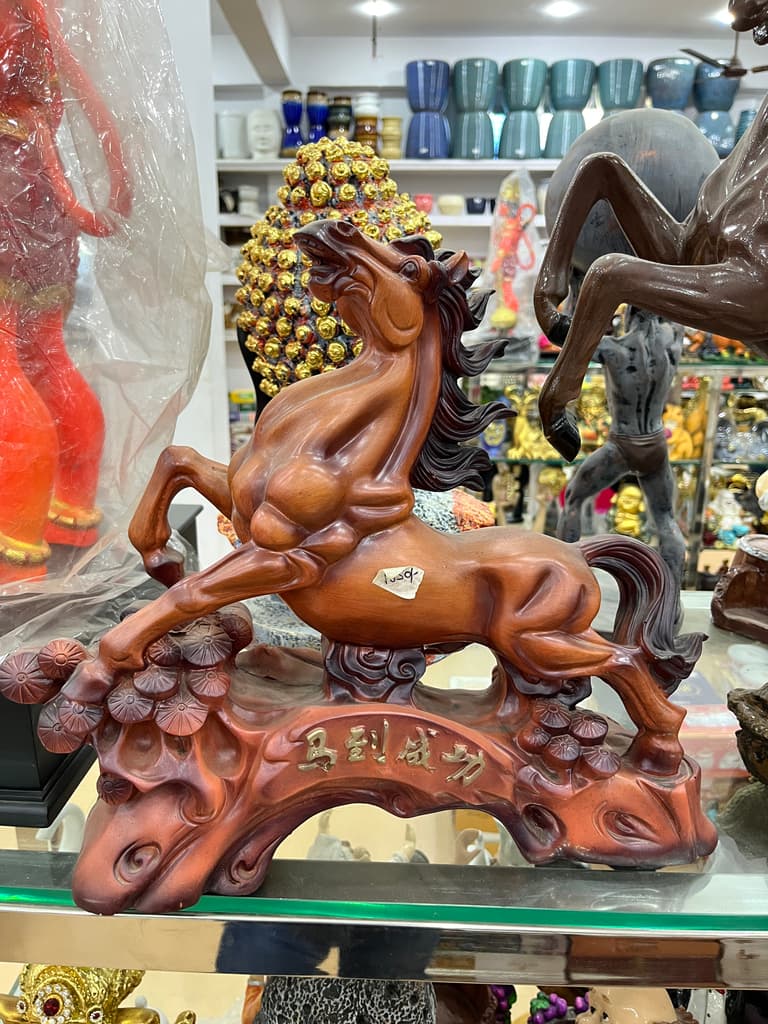 Wooden Horse Figurine | Decoration | Wood | Brown