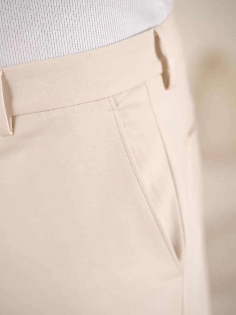 Malai Cream Soft-touch Slim Fit Power Stretch Pants — photo 9