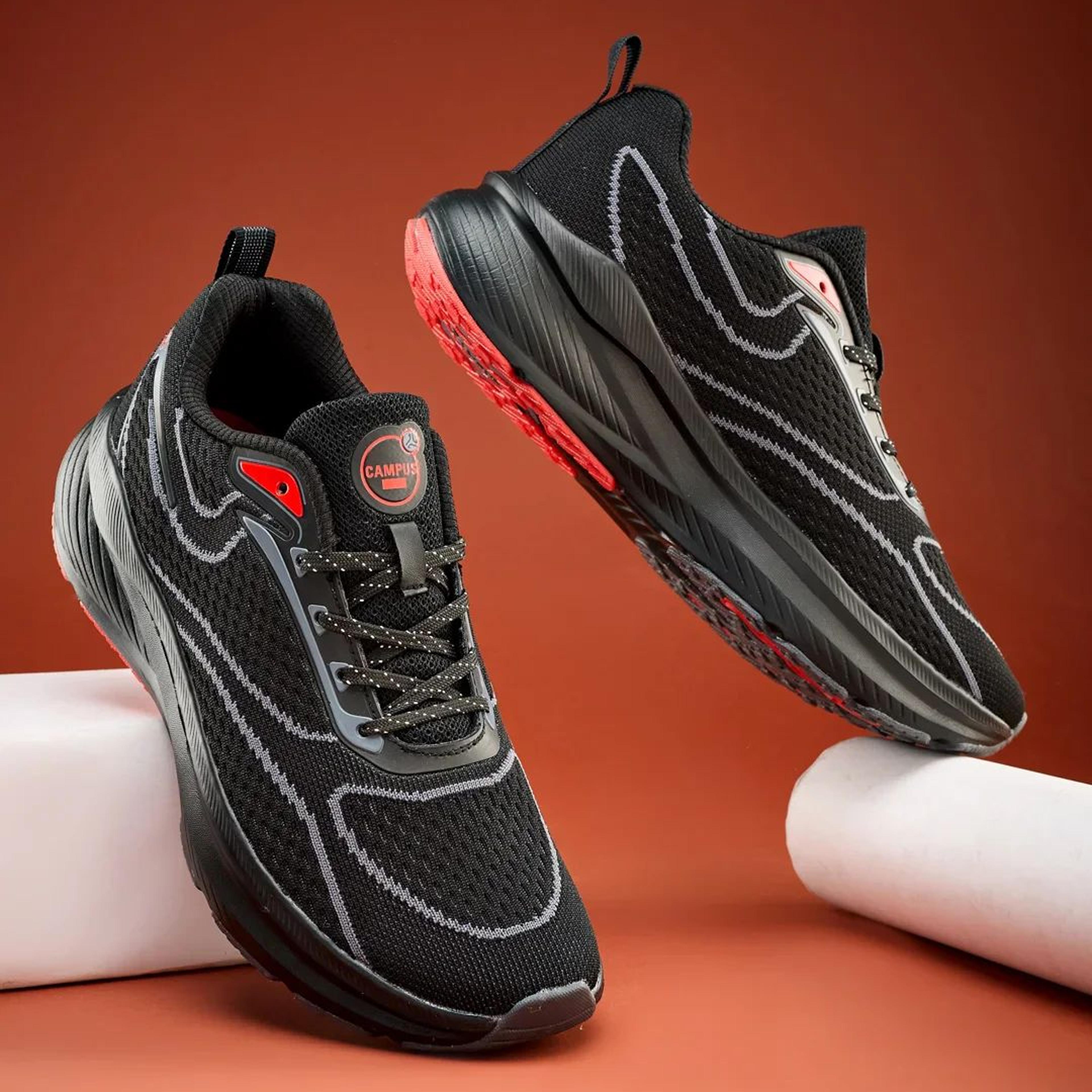 KRIVO Black Men's Running Shoes