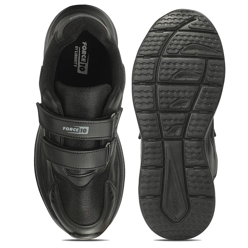 Force 10 SOFTSTEP-V Black School Uniform shoes for Kids by Liberty — photo 4