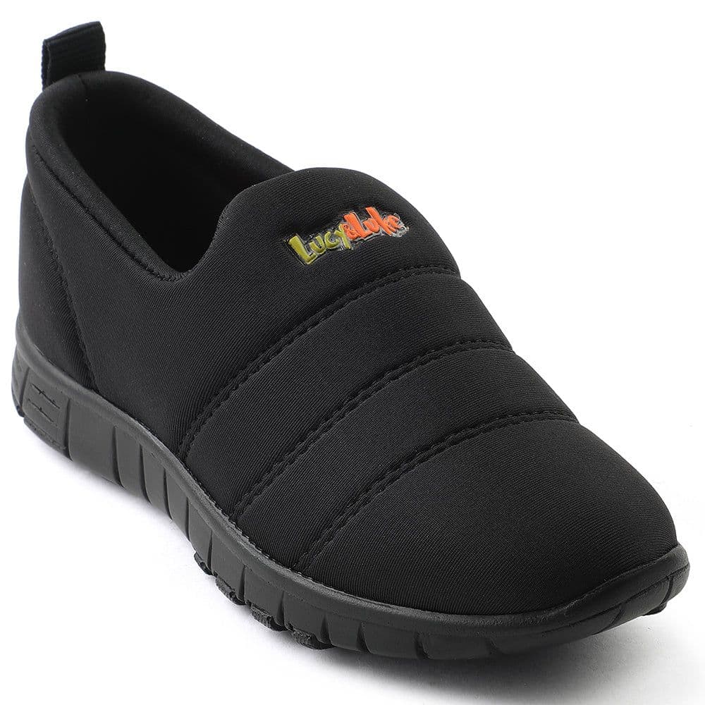 Lucy & Luke Black Sports Non Lacing Walking Shoes For Kids 2123-34 By Liberty — 9C/27 / Black