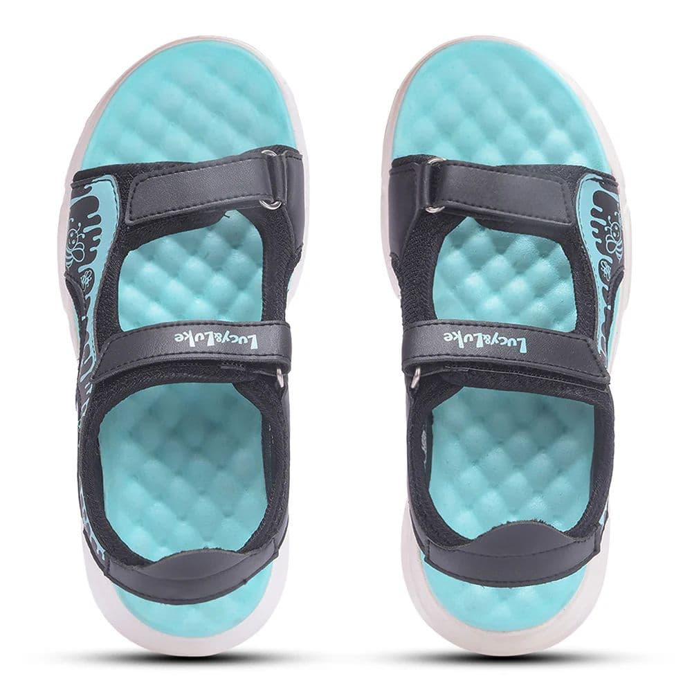 Lucy & Luke Black Casual Sandal For Kids HIPPO-30SE By Liberty — photo 9