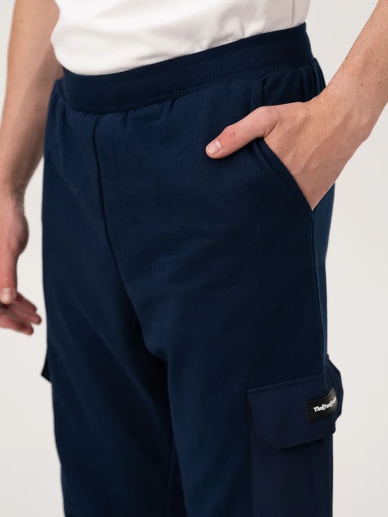 Calm Navy Relaxed Fit Cargo Sweatpants — photo 7