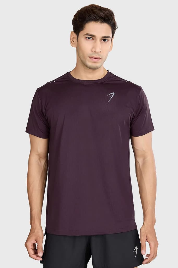 Laser Cut Running T-shirt Raisin — photo 6